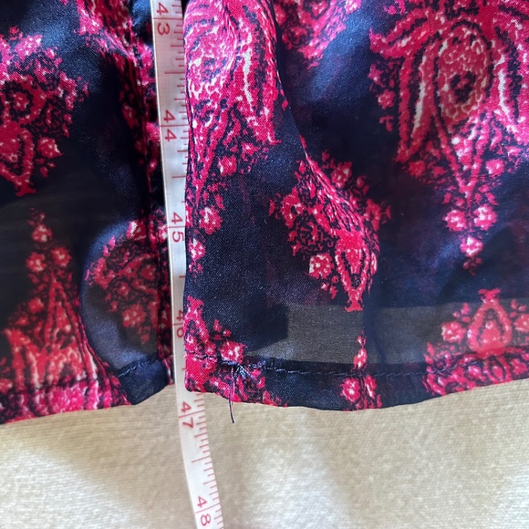 Lucky Brand Red and Black Floral Maxi Dress *Size L - Picture 4 of 5